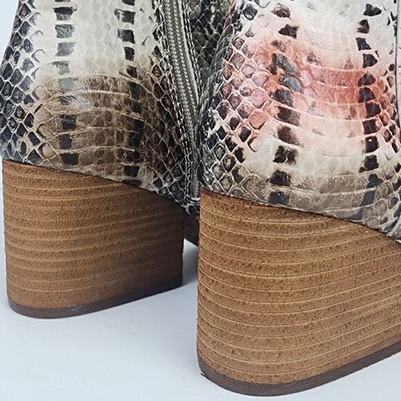 Korks Snake Print Leather Boots 6 - Picture 6 of 10